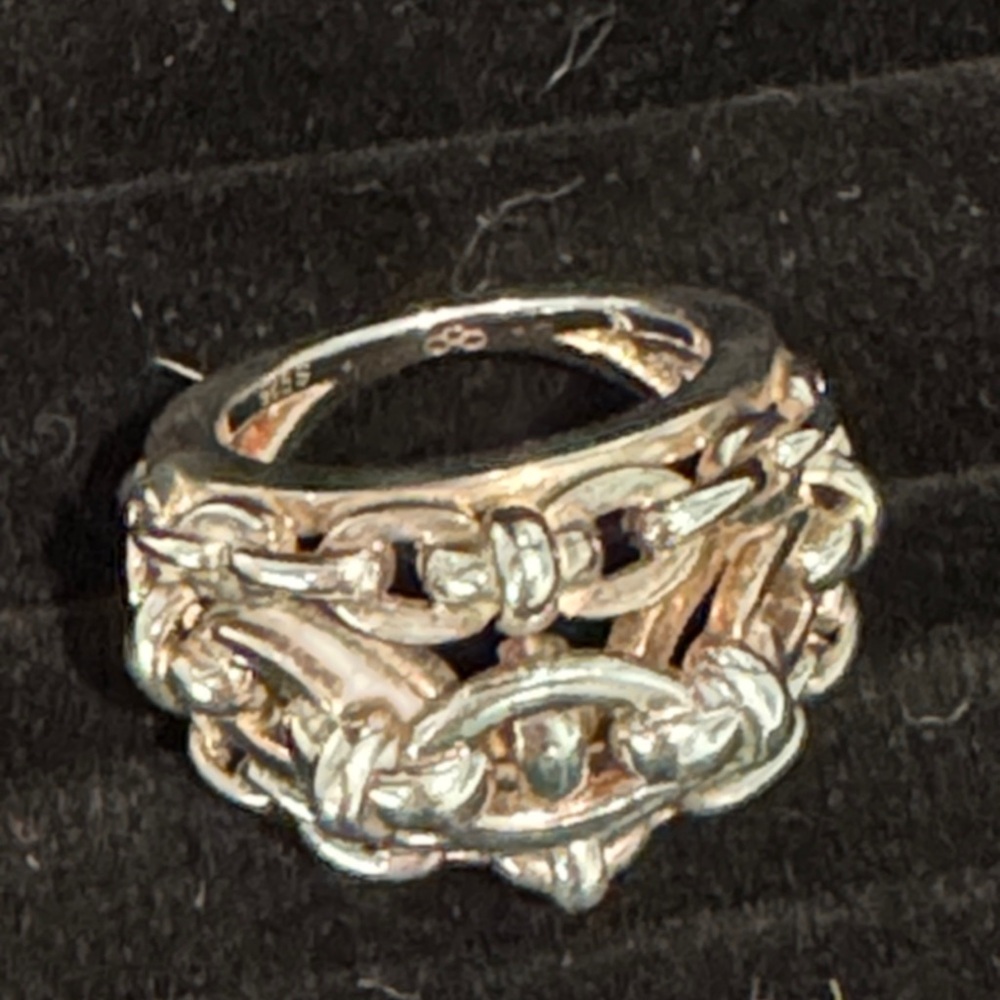 LINKS OF LONDON STERLING SILVER 925 BRITLINES COCKTAIL RING SIZE 8